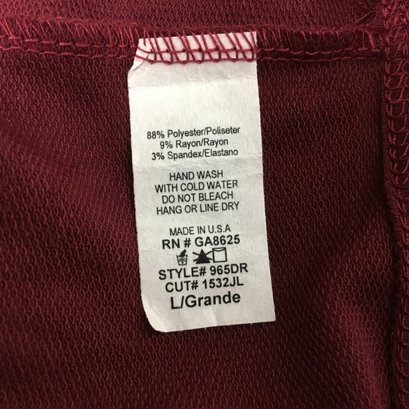 Renee C. Long Sleeve BodyCon Maroon Dress Large - Picture 7 of 7